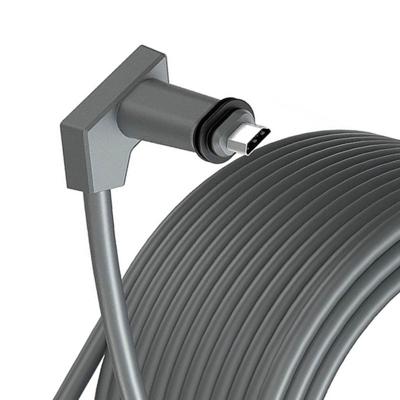 Rectangular Satellite Replacement Cable Waterproof Satellite Extension Cable Grey with