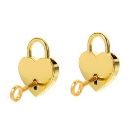 Operitacx 2pcs Heart Shaped Lock Couples Wishing Lock for Jewelry Boxes Luggage Locker Use Unique Present for Friends Lovers Durable Resistant Design with Key