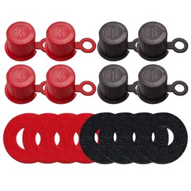 Ampper Top Post Plastic Battery Post Caps, Battery Post Terminal Cover Insulator Protector W/Washers for Car, Vehicle, RV and Boat (Cap, 4 Sets)