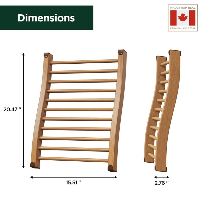 Northwood Sauna - Sauna Backrest - Handmade from Canadian Red