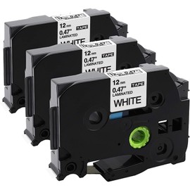 Airmall Compatible 12mm TZe Tape TZe-231 Compatible with Brother Laminating Tape, Pack of 3 in White and Black Letters for Brother P-Touch PT-P300BT PT-J100KPT Peatech Cube Tape