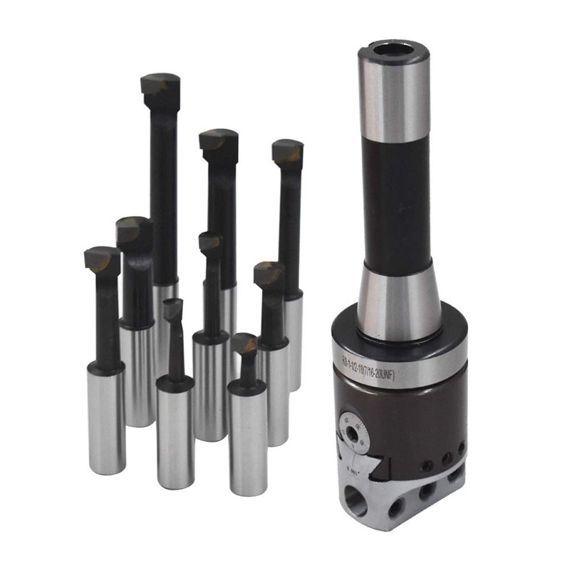 XGFWH 2" Boring Head R8 Shank Set with 9 Pcs