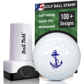 Ball Tatt - Anchor Golf Ball Stamp, Golf Ball Stamper, Self-Inking Golf Ball Stamp Markers, Reusable Golf Ball Marking Tool to Identify Golf Balls, Golfer Gift Golfing Accessories