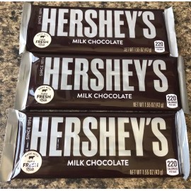 Hershey's 3 X Hershey’s Milk Chocolate Bars 1.55 oz Each