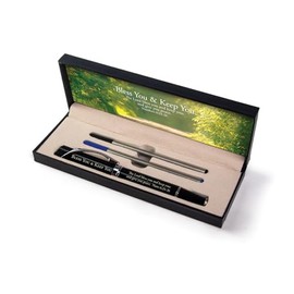 Deluxe Scripture Pens - Bless You & Keep You, Triangle Barrel Ballpoint Pen With Extra Blue & Black Ink, Inspirational Christian Pens with Gift Box, Gifts For Christian Men, Women & Pastor Gifts