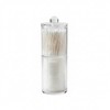 Cotton Swab & Cotton Pad Transparent Storage Case 2-Tier 2ea