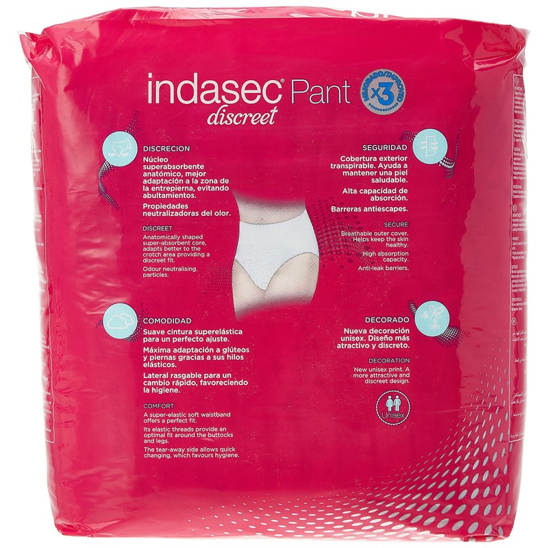 Indasec Pant Plus Gde. 12 Und.