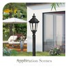 zeyu Exterior Large Post Light Fixture, 25.6 Inch Outdoor Pole