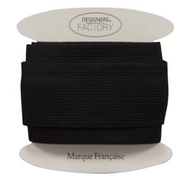Elastic Band Black Ribbed Width 40 mm Black 5 Metres