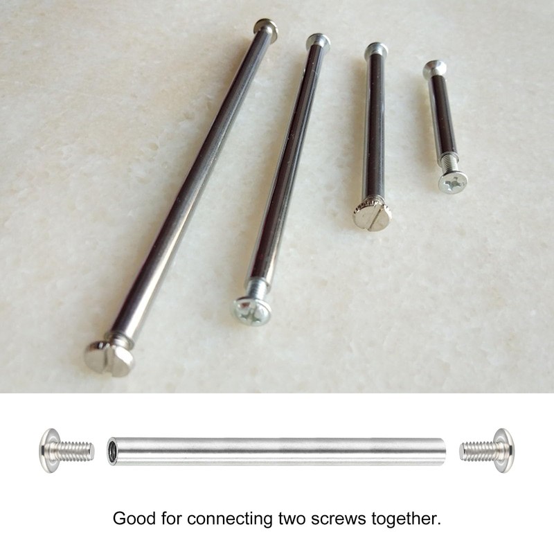 sourcing map Pack of 20 Round Coupling Nuts M4 x