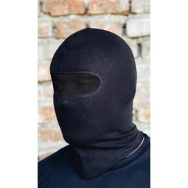 PGWEAR Balaclava with net in front of the eyes in black, blue, white, red, yellow, green, black