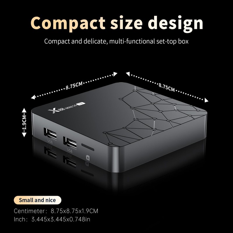 Android TV Box 14.0,Android Box 4K HDR10 2GB RAM 16GB