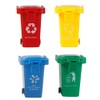 GANAZONO 4Pcs Mini Curbside Garbage Trash Bin Pen Holder Recycle