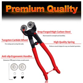 SPEEDWOX 18PCS Mosaic Tools for Adults Ceramic Tile Nippers Mosaic Cutting Pliers with Replacement Cutting Wheel Scrapers Tweezers Double-ended Hook Spatula Sponge Cleaning Cloth Leather Zipper Bag