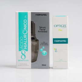 Pack Antiedad Serum Acido Hialuronico Gel Contorno Ojos Vitamina Antioxidante Suero Facial Todo Tipo Piel Hidratacion Profunda Antiojeras Disminuye