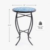 VONLUCE Mosaic Side Table and Plant Stand, 21" Round End