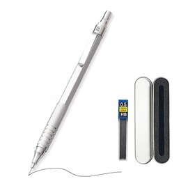 Lápiz de Dibujo Mecánico, Portaminas 0.5 mm, Centro de Gravedad Bajo y Buen Tacto, Adecuado para Pintar y Dibujar, Funda y Recambio de Bolígrafo Gratuitos