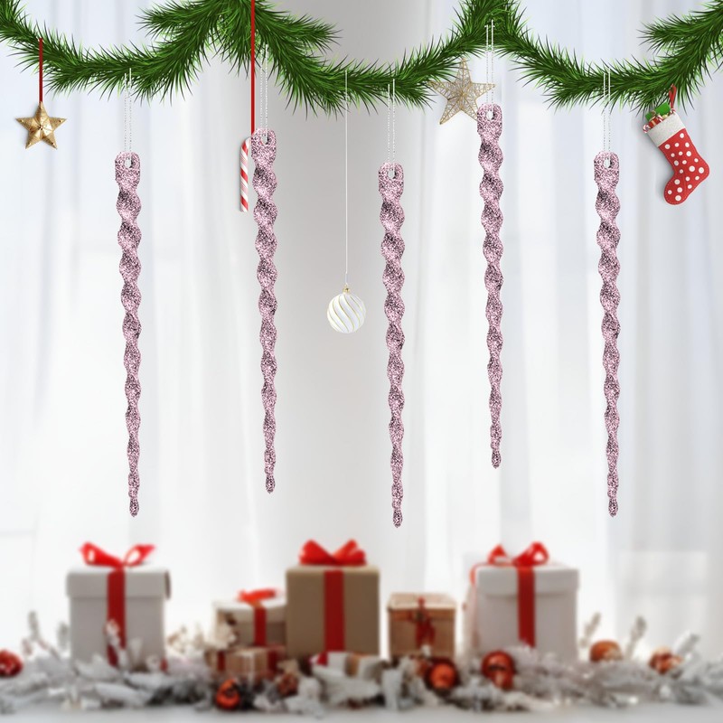 COMONS - Adornos de Navidad transparentes para árbol de Navidad