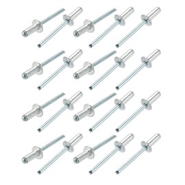sourcing map Aluminum/Steel Open End Blind Rivets 6 mm x 14 mm Pack of 20