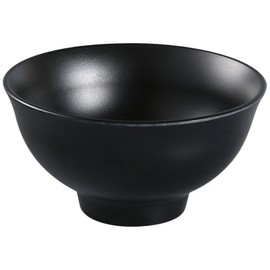 Yanco BP-3004 Black Pearl-2 Rice Bowl, 7 oz Capacity, 4.5" Diameter, 2.125" Height, Melamine, Black Color with Matting Finish, Pack of 48