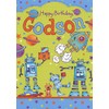 Rockets and Robots - Designer Greetings Birthday Card for Godson