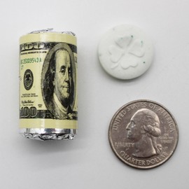 Naturejam Spearmint Candy Rolls 24 Count - U.S Dollars Wrapped Candy for Money Themed Party Decorations - Edible Money Fun Casino Candy - Money Candy Mints for Office and Party Favors