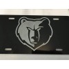 BLVD MEMPHIS GRIZZLIES LOGO Car Tag Diamond Etched on Aluminum