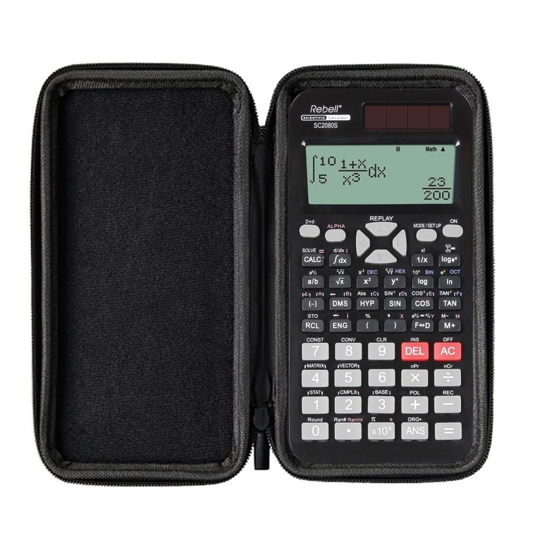 Rebell SC2080S Calculator with Protective Case from WYNGS in Black