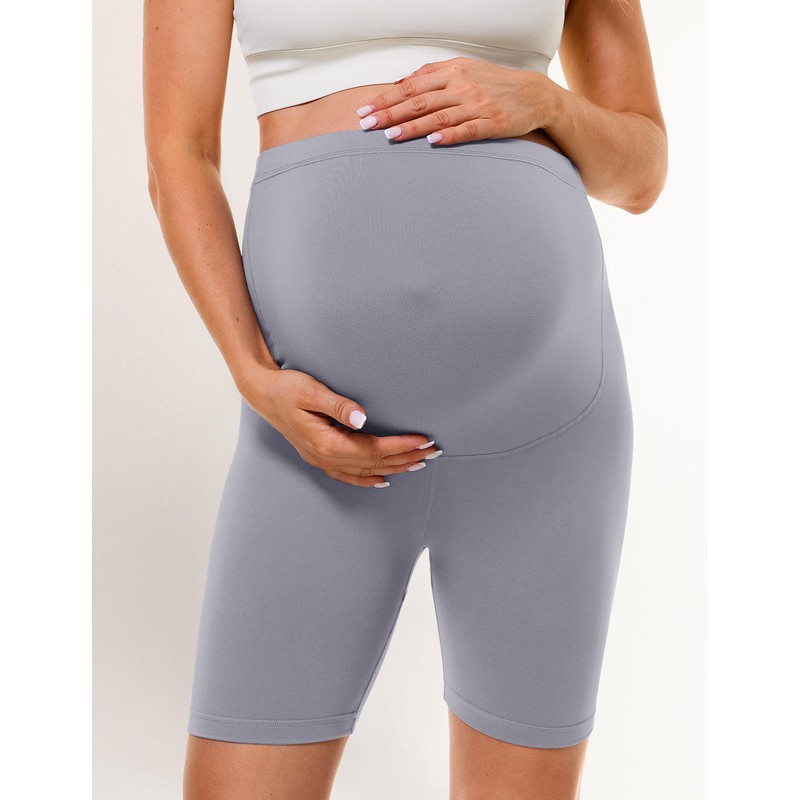 BONVIGOR Buttercloud Maternity Shorts Over The Belly- 5" Pregnancy Biker