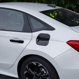CKE for 11th Gen Civic Sedan for Honda Civic 2025 2024 2023 2022 Accessories Sport Auto Fuel Tank Cover Trim Oil Gas Door Cap Door Handle Side Car Exterior Decoration Sticker -Glossy Black