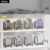 Delamu 4 Pack Plate Organizer for Cabinet Plate Rack Holder