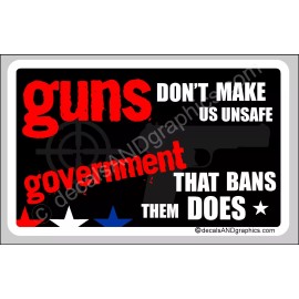 TRUMP 2020 STICKER PRO GUNS GOVERNMENT BAN 2ND AMENDMENT ANTI DEMOCRAT MAGA