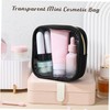 PACKOVE Mini Clear Makeup Bag with Zipper Closure Compact Travel