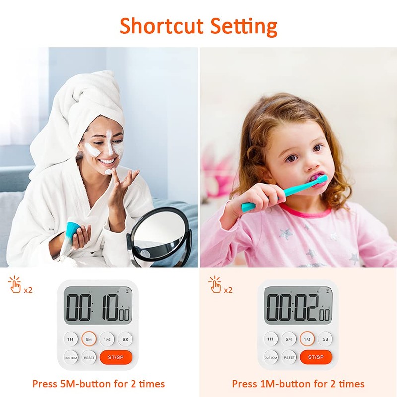 LIORQUE Kitchen Timer Digital Cooking Timer Magnetic Countdown Timer with