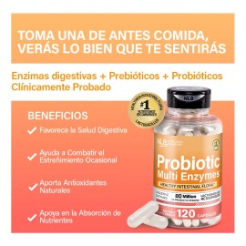Probioticos 80 Billones Probióticos Multi Enzymes® 11 Cepas