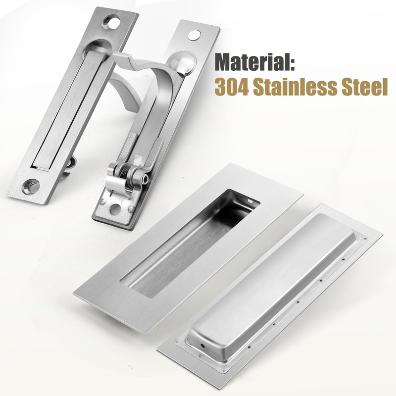 HBL' Pocket Door Handles (Silver)