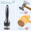 Byffoer Fleischhammer, Fleischklopfer Edelstahl Fleischzartmacher, Manueller Steakhammer Professionelle Nadel Fleisch
