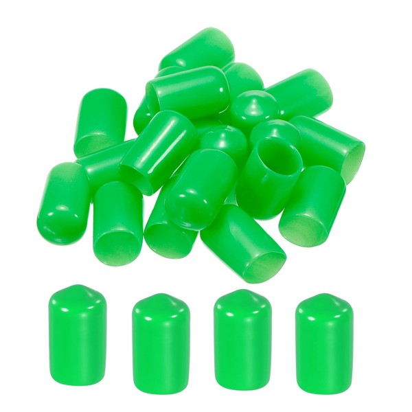 sourcing map Pack of 20 Rubber End Caps 12 mm