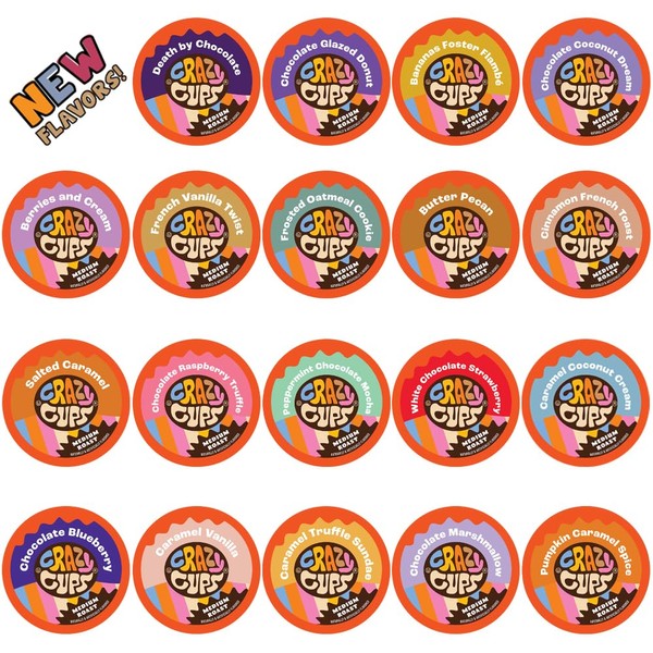Crazy Cups Flavored Coffee in Single Serve Coffee Pods -