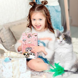 YYQIKESPECT - Bolsas de regalo para fiestas de cumpleaños con temática de gato para niños, gatitos, bolsas de papel con calcomanías