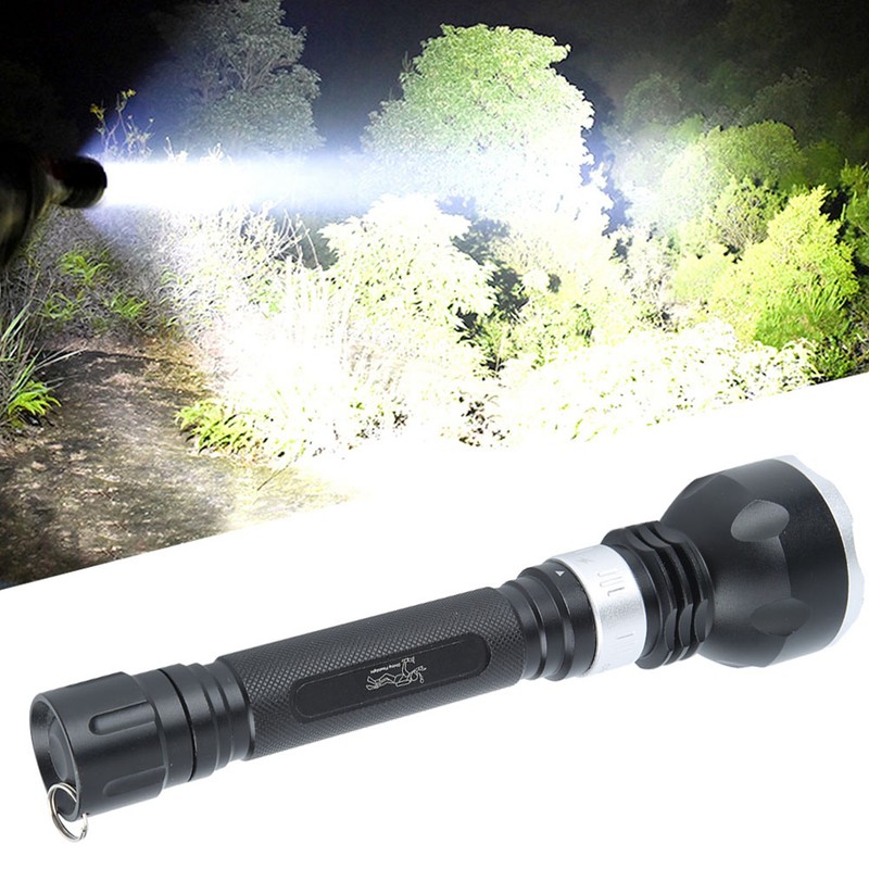 Aluminium Alloy LED Diving Flashlight Outdoor Waterproof Strong Light 100M