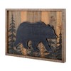 NIKKY HOME Cabin Wall Decor, 3D Bear Wood Forest Mountain