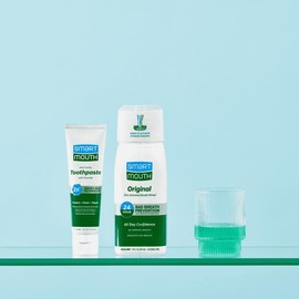 SmartMouth Original Zinc Activated Mouthwash & Anti-Cavity Toothpaste Combo for Fresh Breath - 16 fl oz & 6 oz