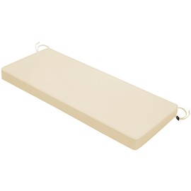 Mrsenloi Outdoor Bench Cushion 48 x 16 x 3 Inch with Ties, Thick Waterproof Porch Swing Cushions for Patio Furniture Chair Pad, Seat Sofa Garden Replacement Cushion Sponge Filling