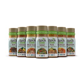 iSpice - Salt Free | Sugar free | 100% Pure Wellness Super Spices Seasoning Blends | All Natural | Ready to use as is, No preparation is necessary | Pack of 7 Different Seasoning Blend