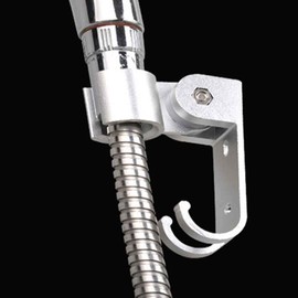 Handheld Shower Head Bracket Wall Mount, Adjustable Angle Handheld Shower Holder,Practical Shower Wand Holder,Space Aluminum Shower Head Holder for Bathroom,School,Hospital,Hotel