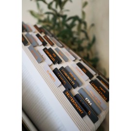 Salt & Light - Black Gradient - Copper Foil - Matte Coated - Bible Tabs - Journaling - Beautiful Index Tabs - 66 Books + Extra - Laminated - Durable - High Quality - Neutral - Women & Men