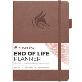 Clever Fox End of Life Planner – Final Arrangements Organizer for Beneficiary, Will Preparation, Last Wishes & Funeral Planning, A5 (Dark Terracotta)