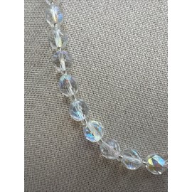 Bohemian Glass Beautiful Clear Bohemian Glass Beaded 18” Necklace