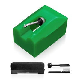 ATN95E Replacement Stylus Compatible with Audio-Technica AT-LP120-USB AT93 AT95 Turntable, Diamond Record Player Needles Replacement Stylus with Phono Brush (Not for LP120X-USB), Green